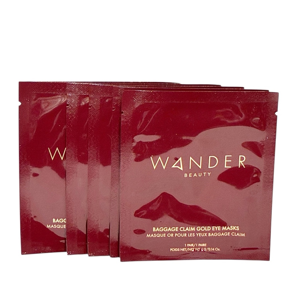WANDER BEAUTY Baggage Claim Gold‎ Eye Masks Lot of 6 Beauty Skincare NEW